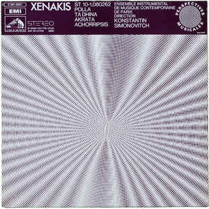 Iannis Xenakis - ST 10-1,080262 / Polla Ta Dhina / Akrata / Achorripsis - VinylWorld
