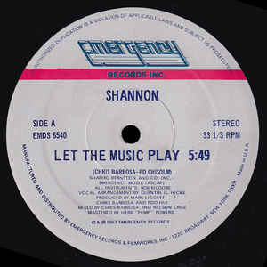 Shannon - Let The Music Play - Album Cover