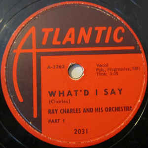 Ray Charles And His Orchestra - What'd I Say - Album Cover